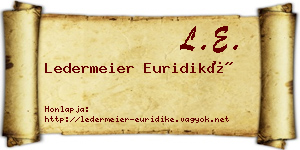Ledermeier Euridiké névjegykártya